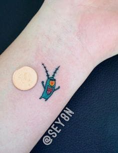 plankton krabby patty tattoo