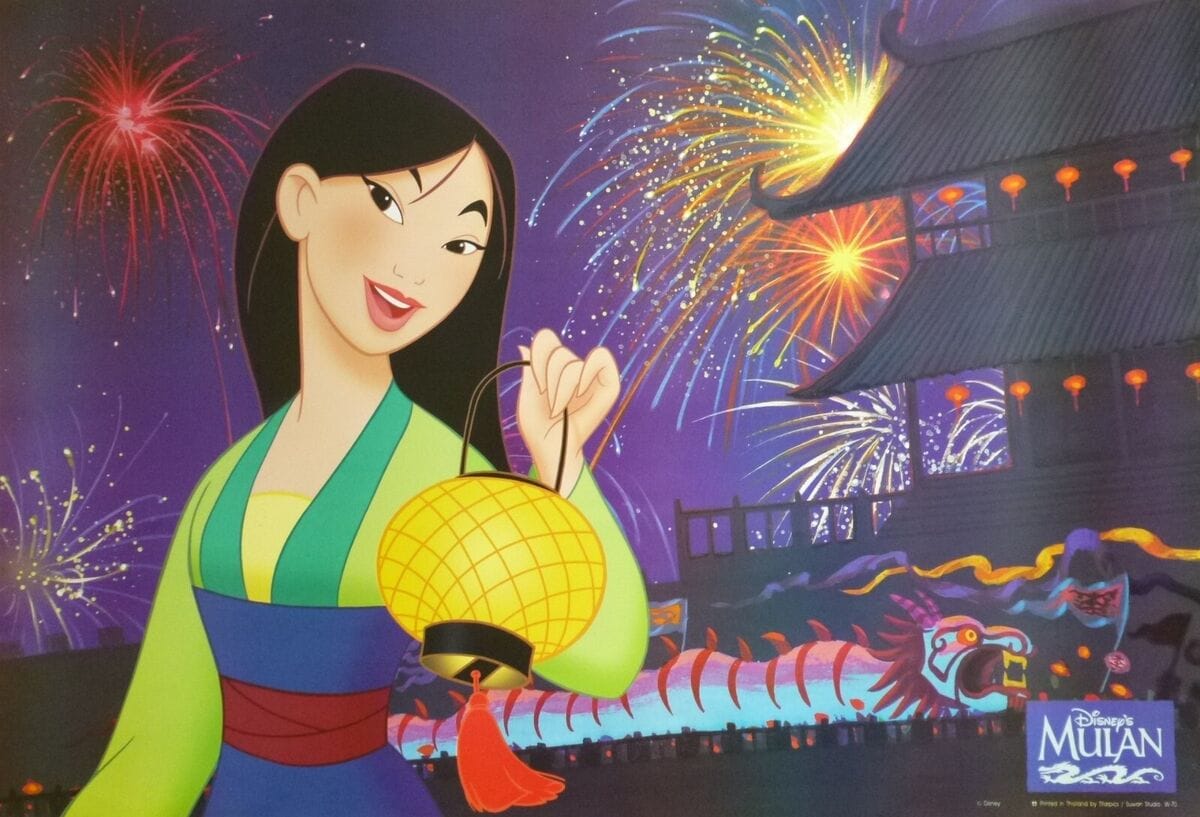 mulan with fireworks tattoo