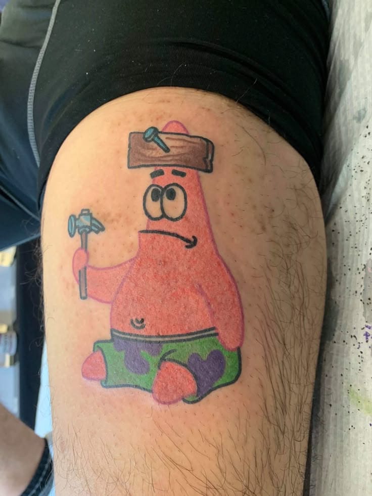 funny patrick tattoo