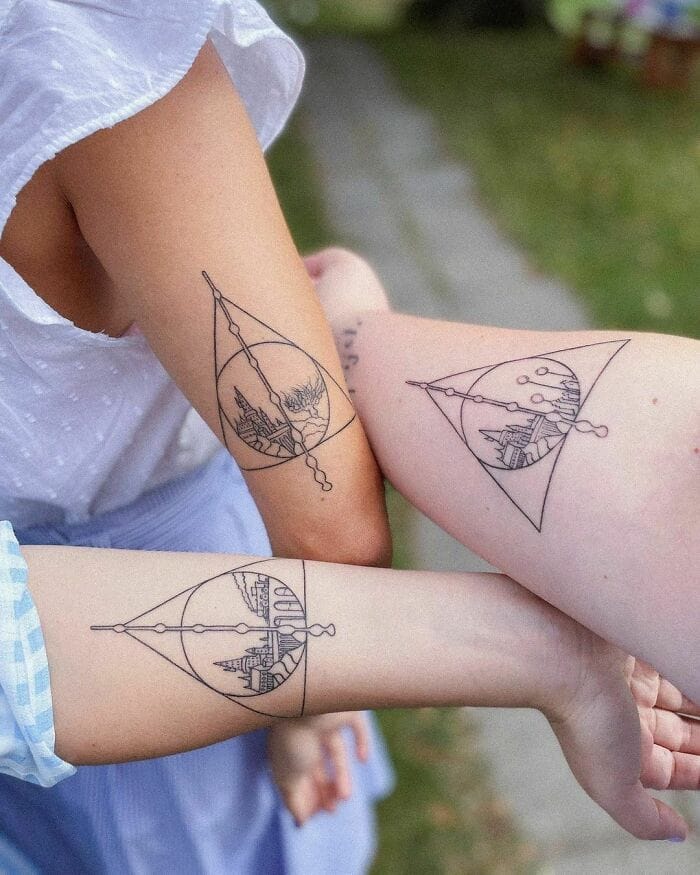 geometric harry potter tattoo