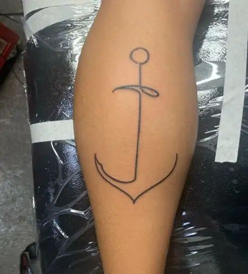 anchor initial j tattoo