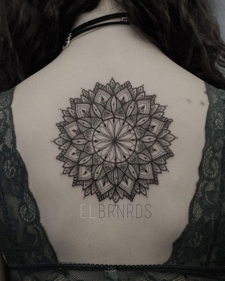 large back mandala tattoo