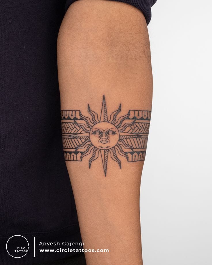 sun armband tattoo