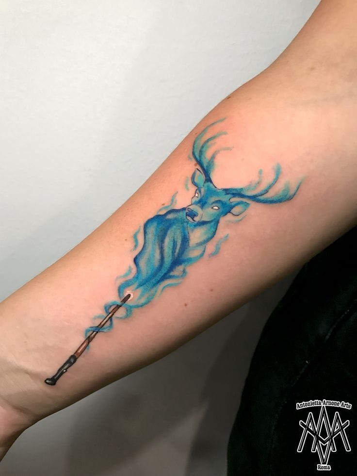 patronus harry potter tattoo