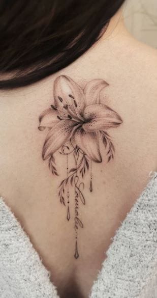 beautiful lily tattoo