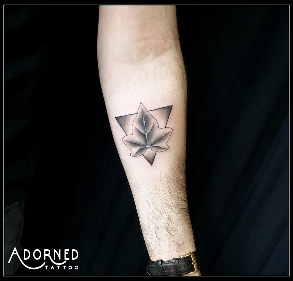 geometric ivy tattoo