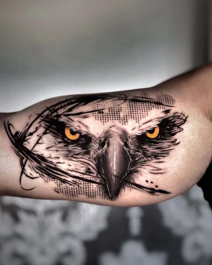powerful eagle tattoo