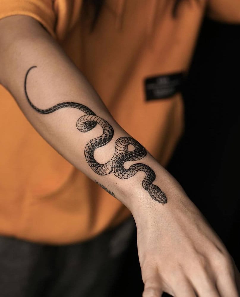 timeless snake tattoo