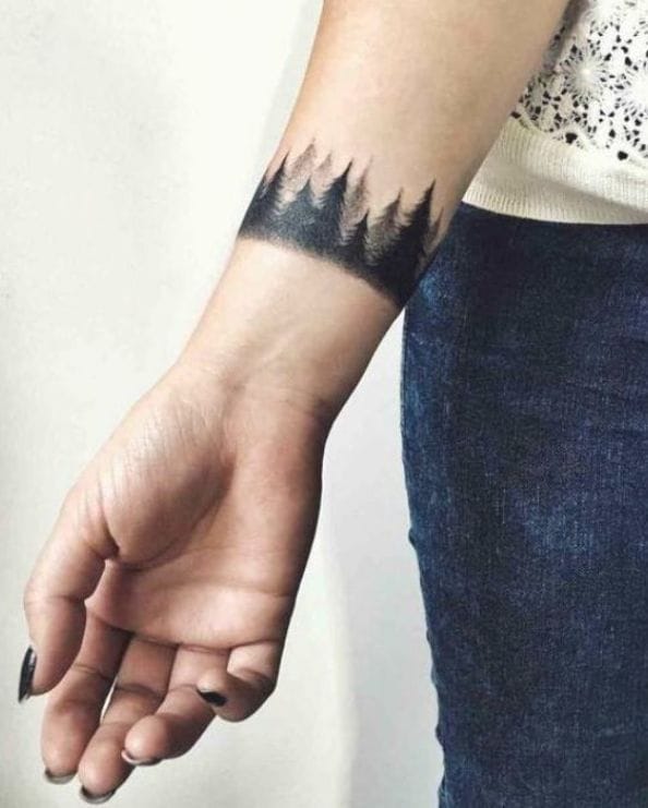 tree armband tattoo