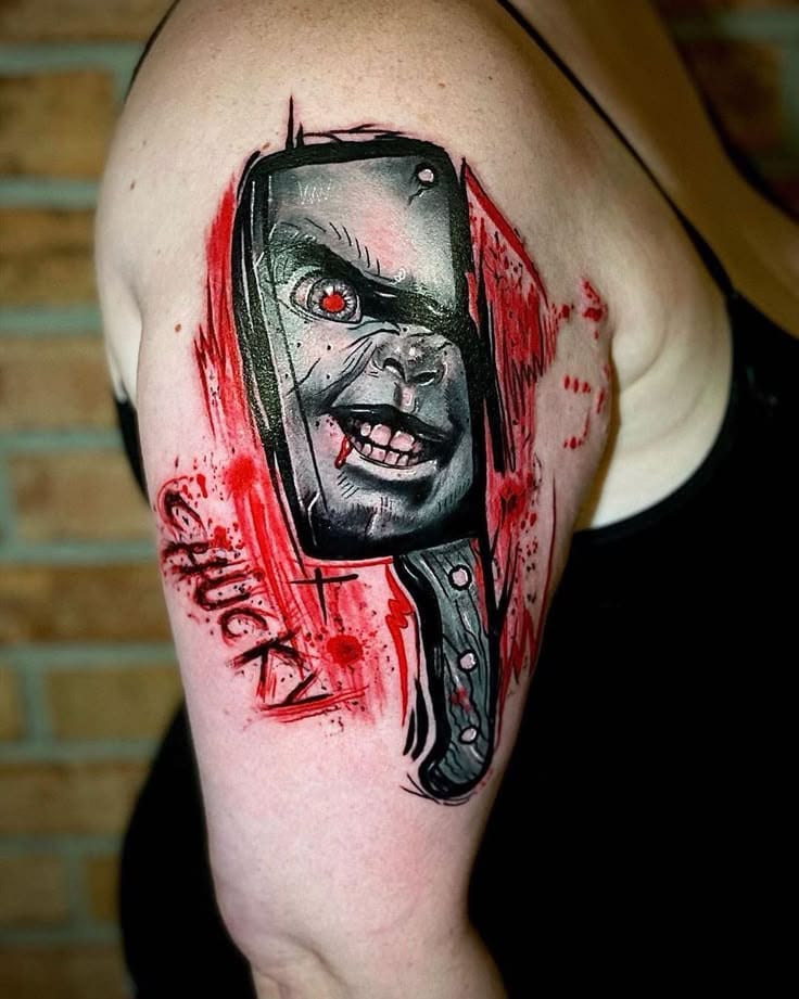 evil chucky tattoo