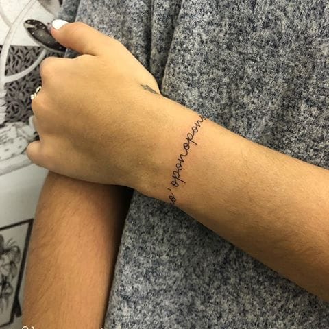 script armband tattoo