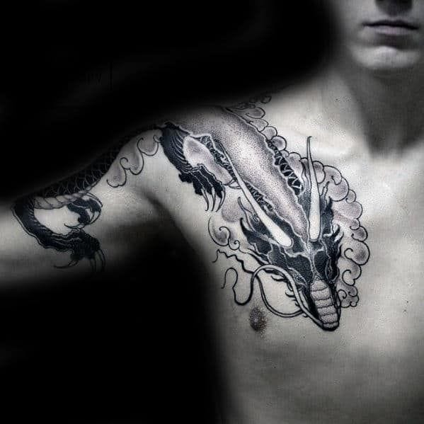 dragon shoulder tattoo