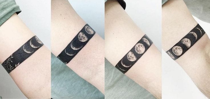 moon armband tattoo