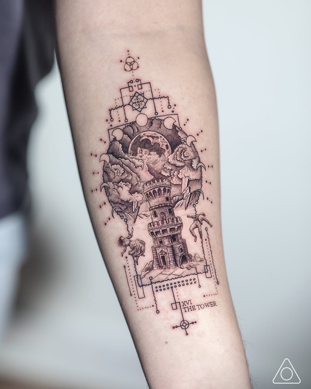 geometric tarot tattoo