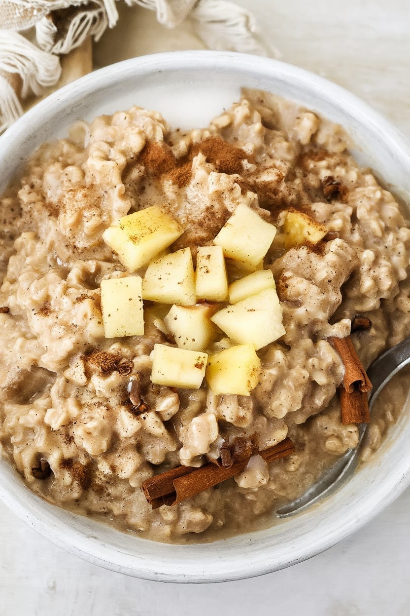 Slow Cooker Apple Cinnamon Oatmeal