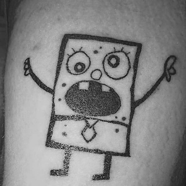 cartoon spongebob tattoo