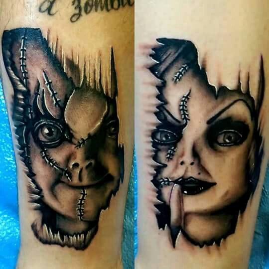 chucky and tiffany tattoo