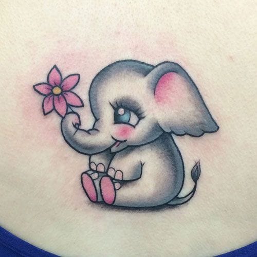 cartoon elephant tattoo