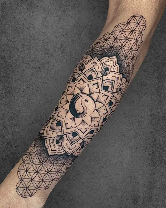 geometric mandala tattoo
