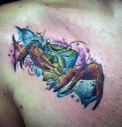 ocean crab tattoo