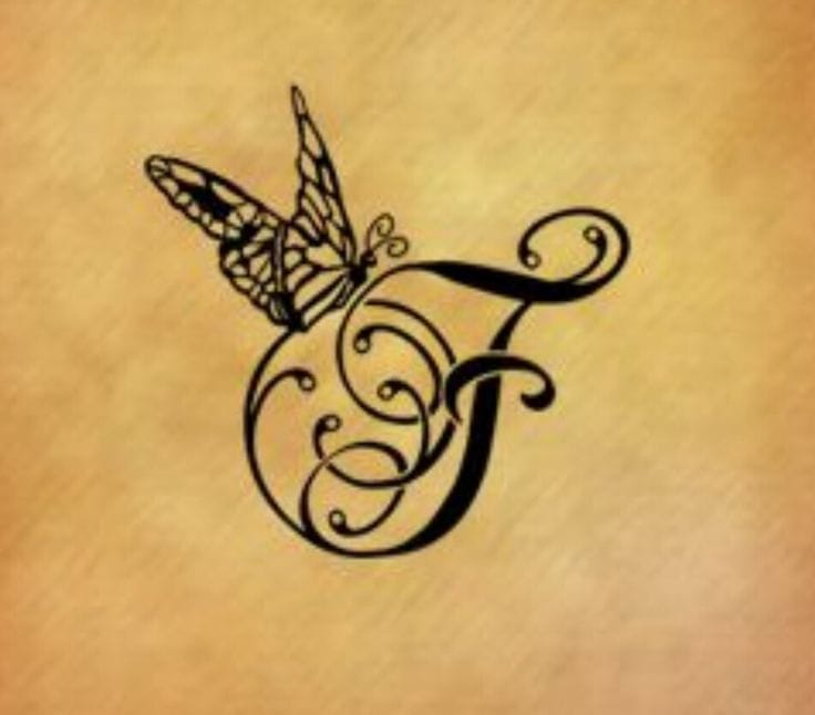 butterfly motif j tattoo