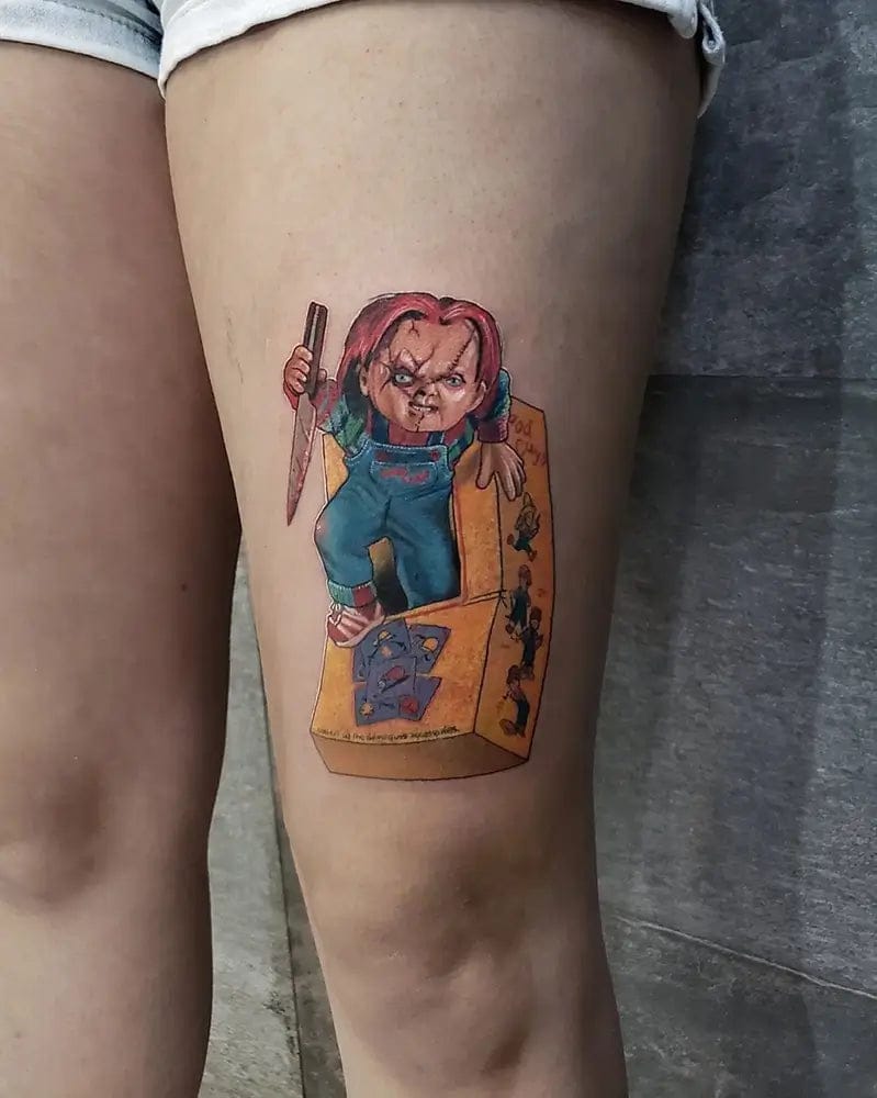 cartoon chucky tattoo