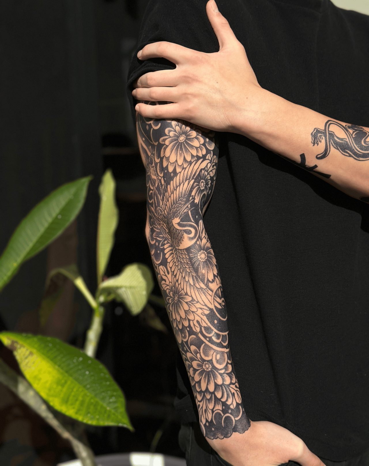 small cloud sleeve tattoo