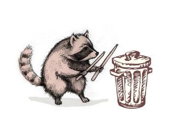 trash can raccoon tattoo