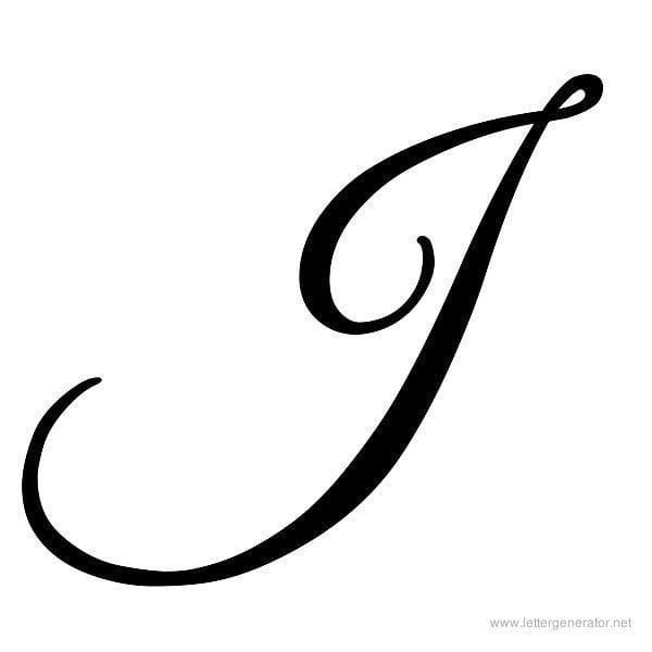 elegant script j tattoo