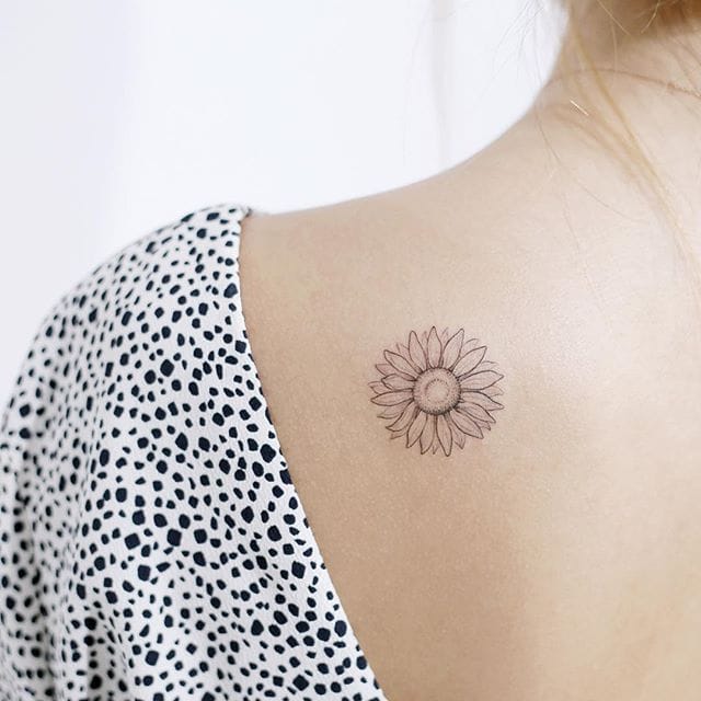 sun daisy tattoo