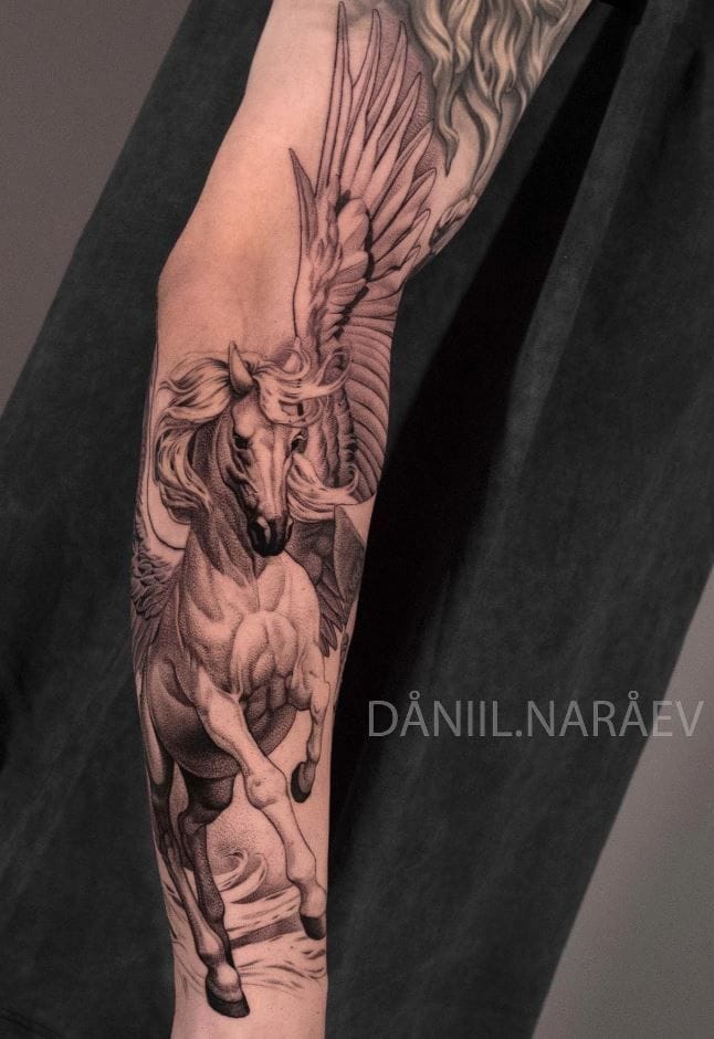 forearm pegasus tattoo