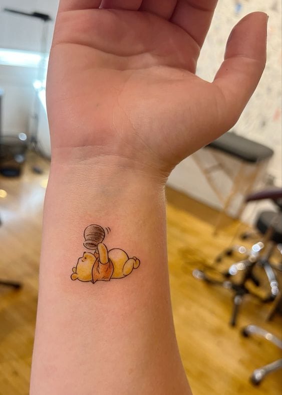 funny pooh tattoo