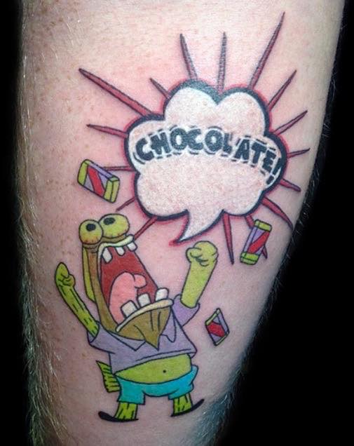 candy spongebob tattoo