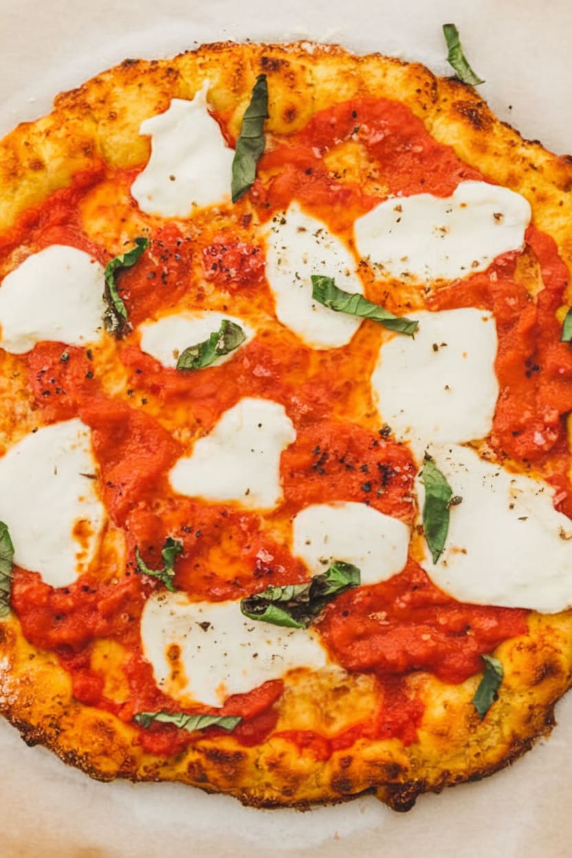 Margherita Pizza with Cauliflower Crust