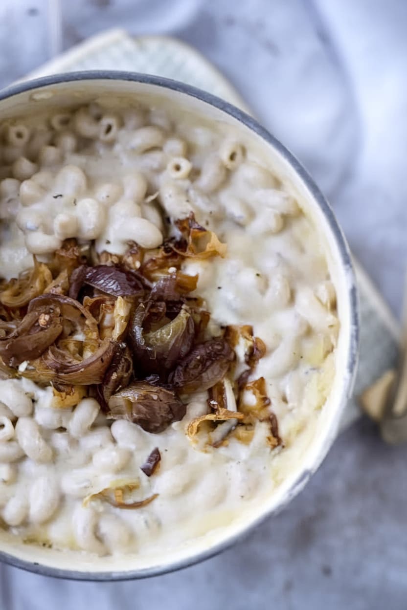 Gruyere Mac and Cheese with Caramelized Onions