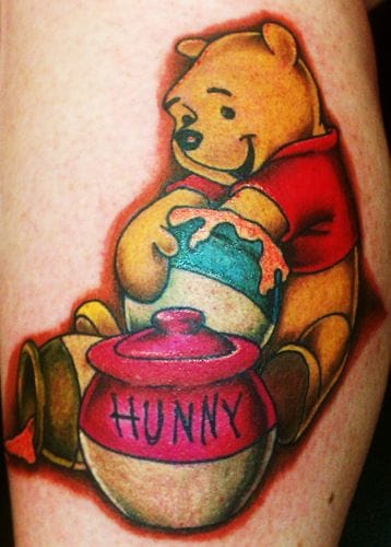 pooh with honey tattoo