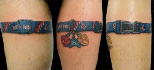 pet's collar tattoo