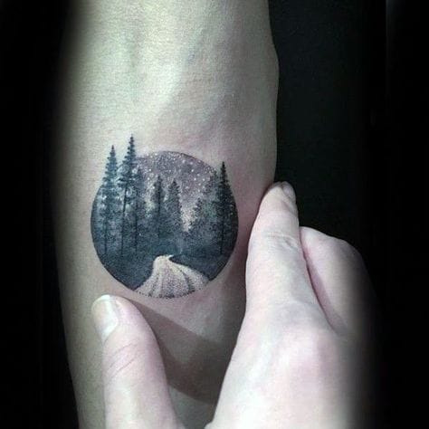 small forest tattoo