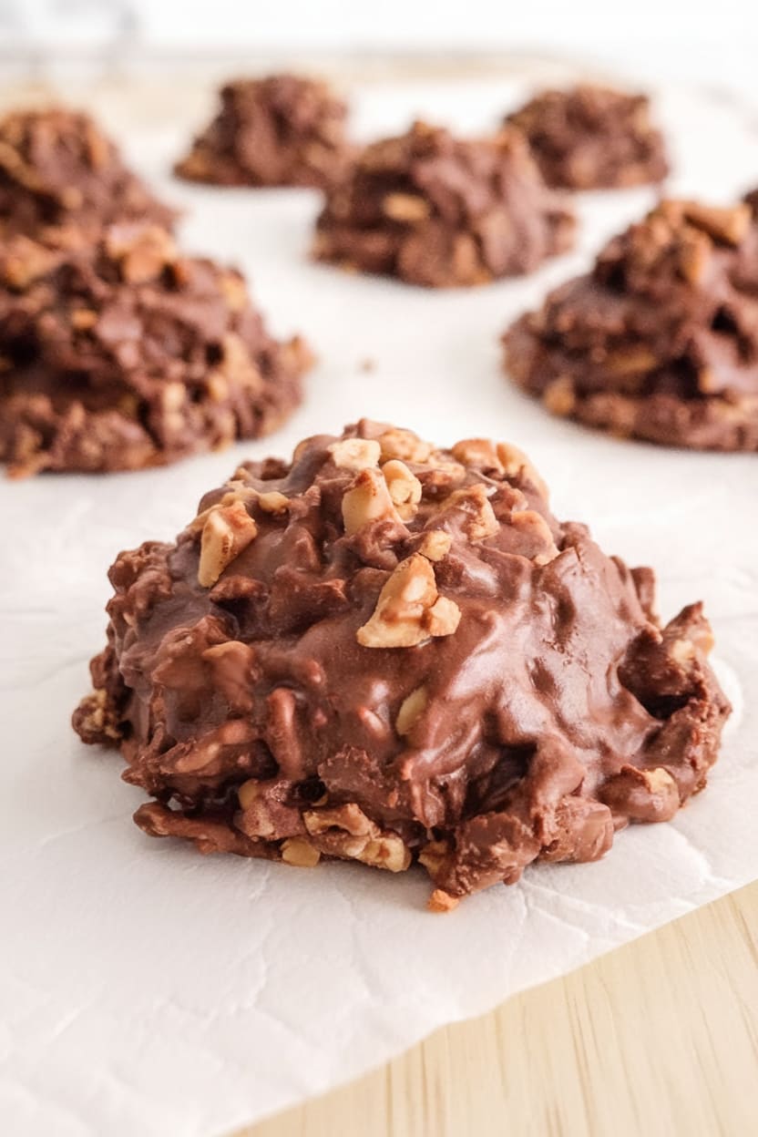 No-Bake Chocolate Peanut Butter Cookies