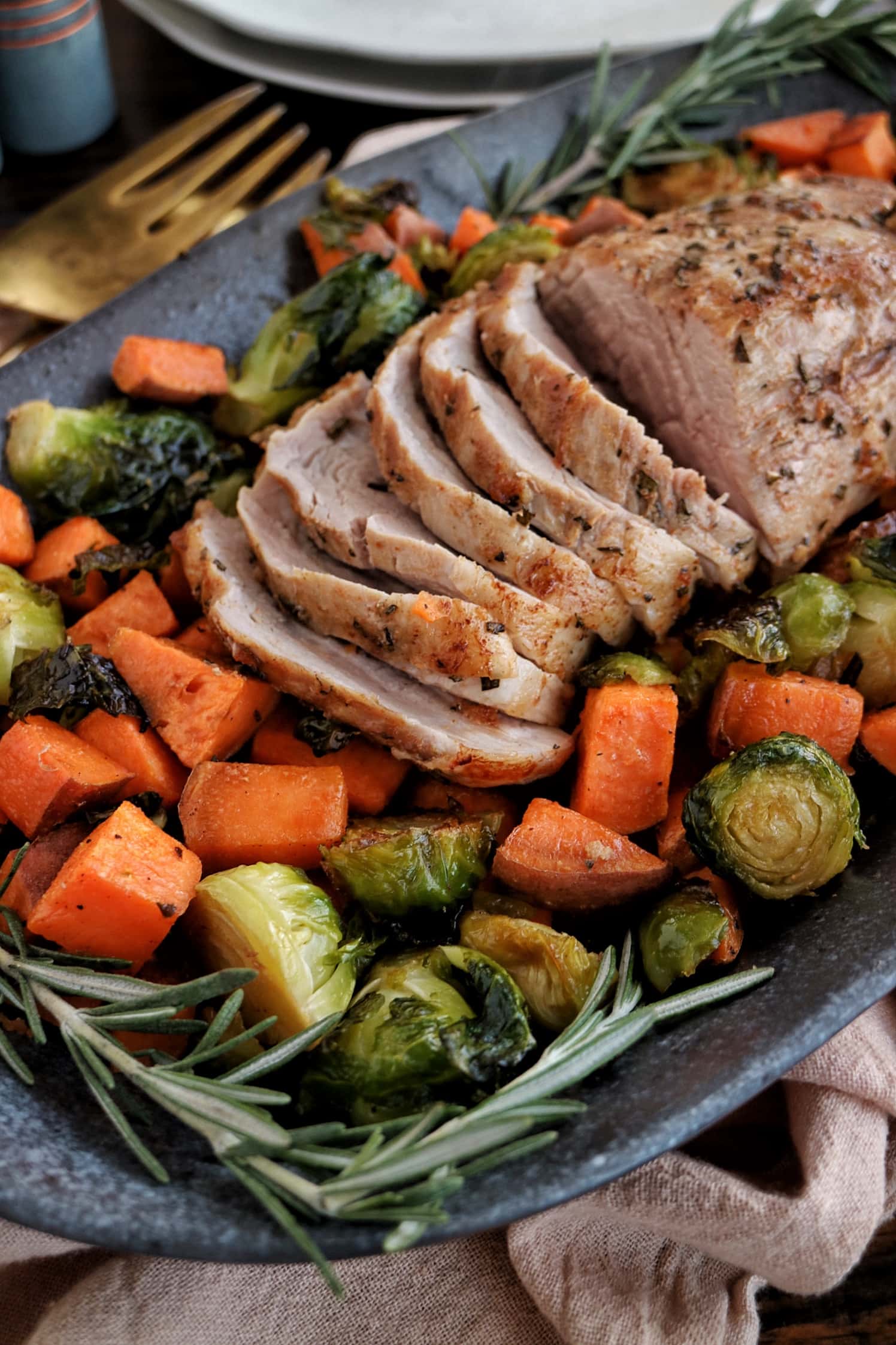 Pork Tenderloin with Roasted Root Vegetables Recipe