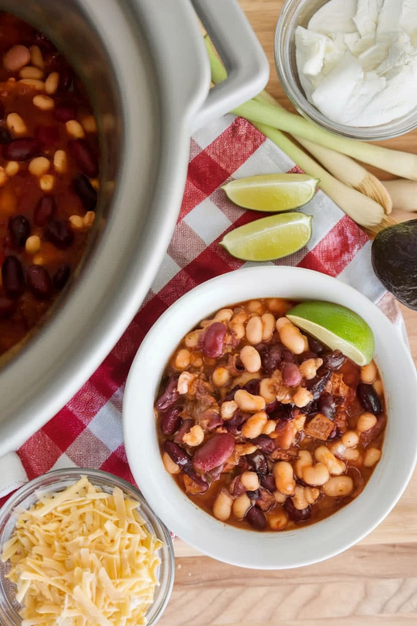 Slow Cooker Three Bean Chili