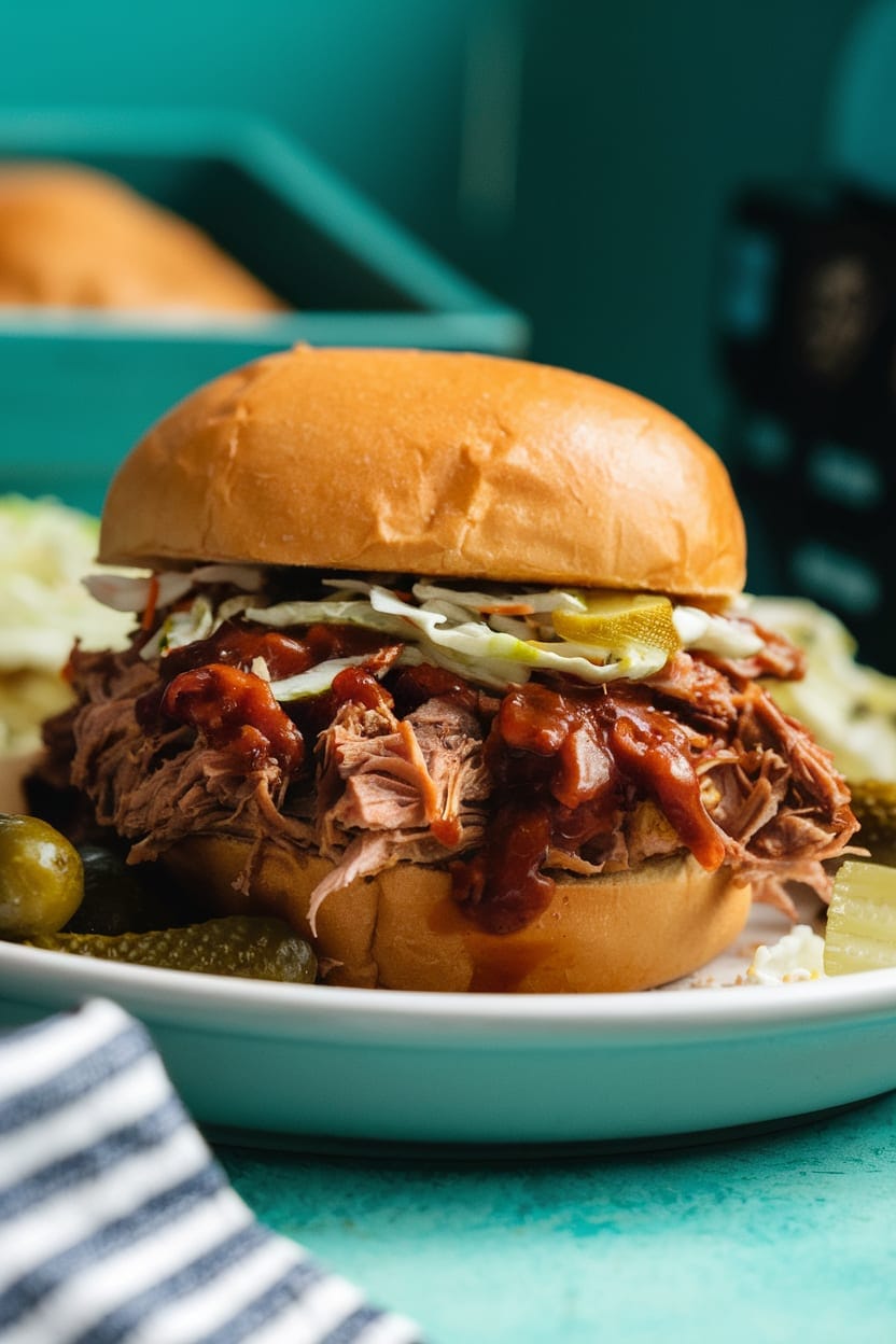 Slow Cooker BBQ Pulled Pork Sandwiches