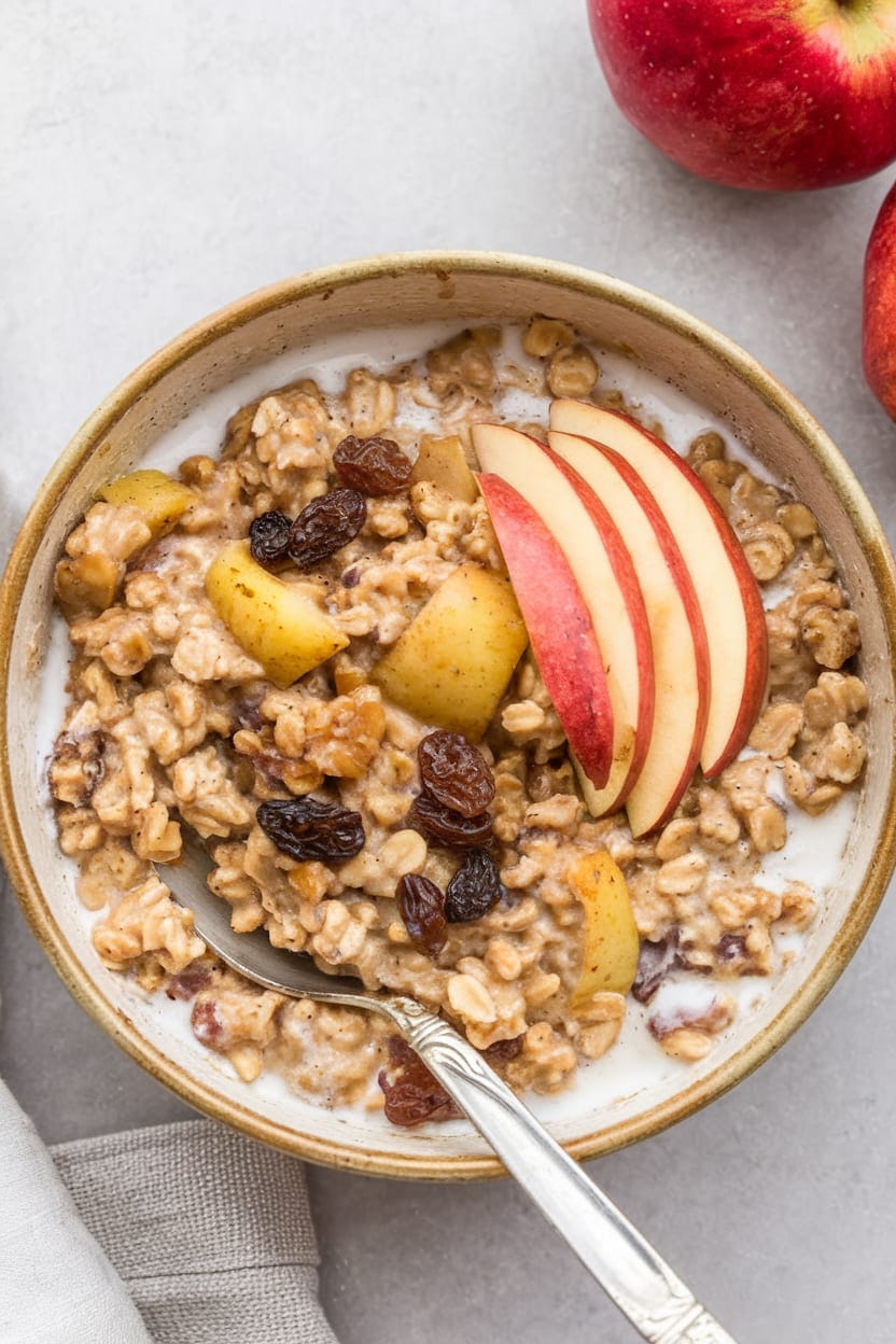 Slow Cooker Apple Cinnamon Oatmeal