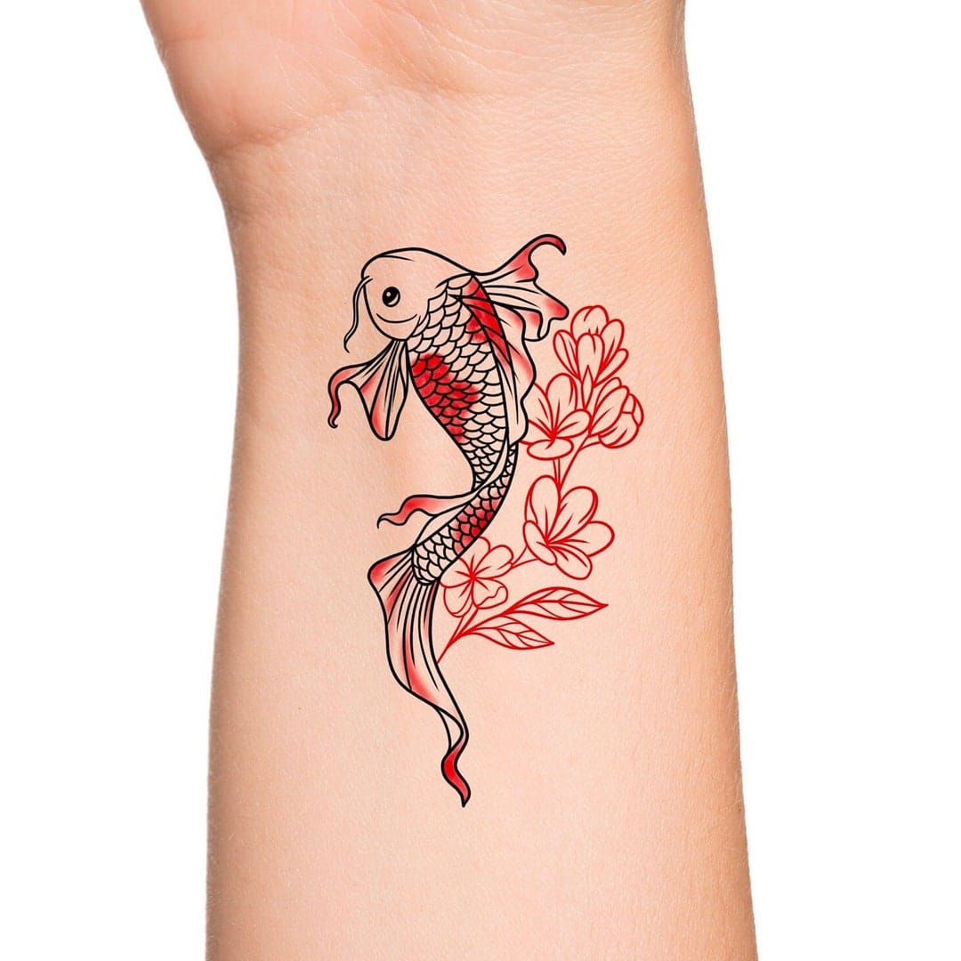 red koi fish tattoo