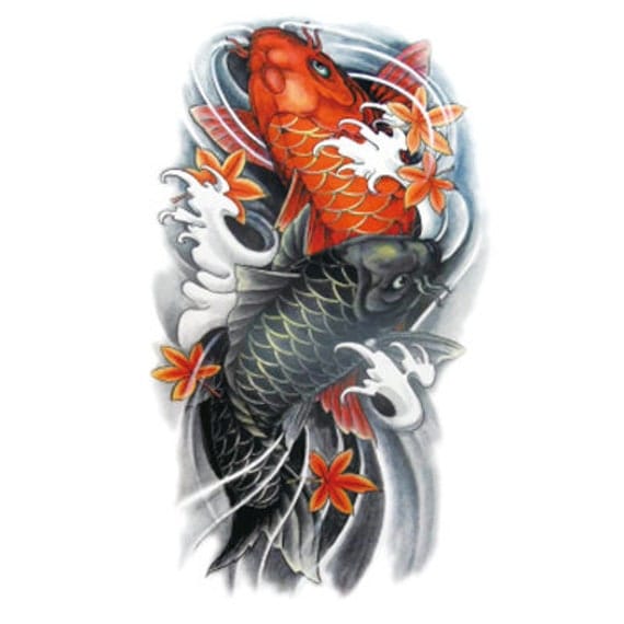 realistic koi fish tattoo