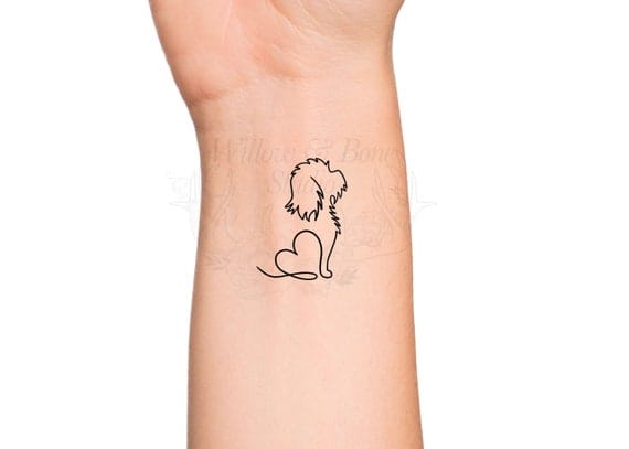 pet breed outline tattoo