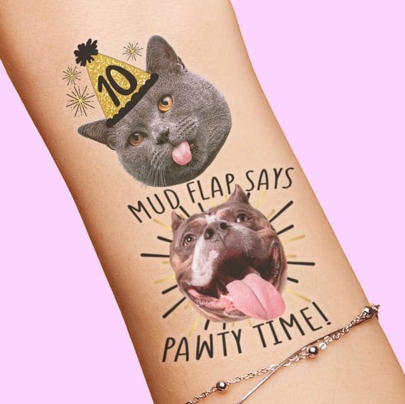 pet's birthday tattoo