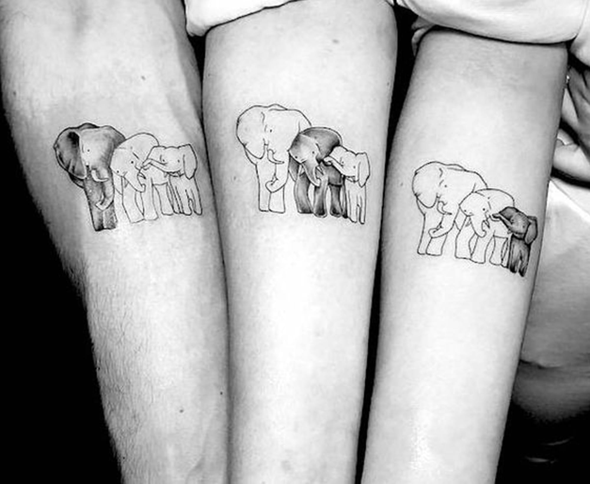 family elephant tattoo