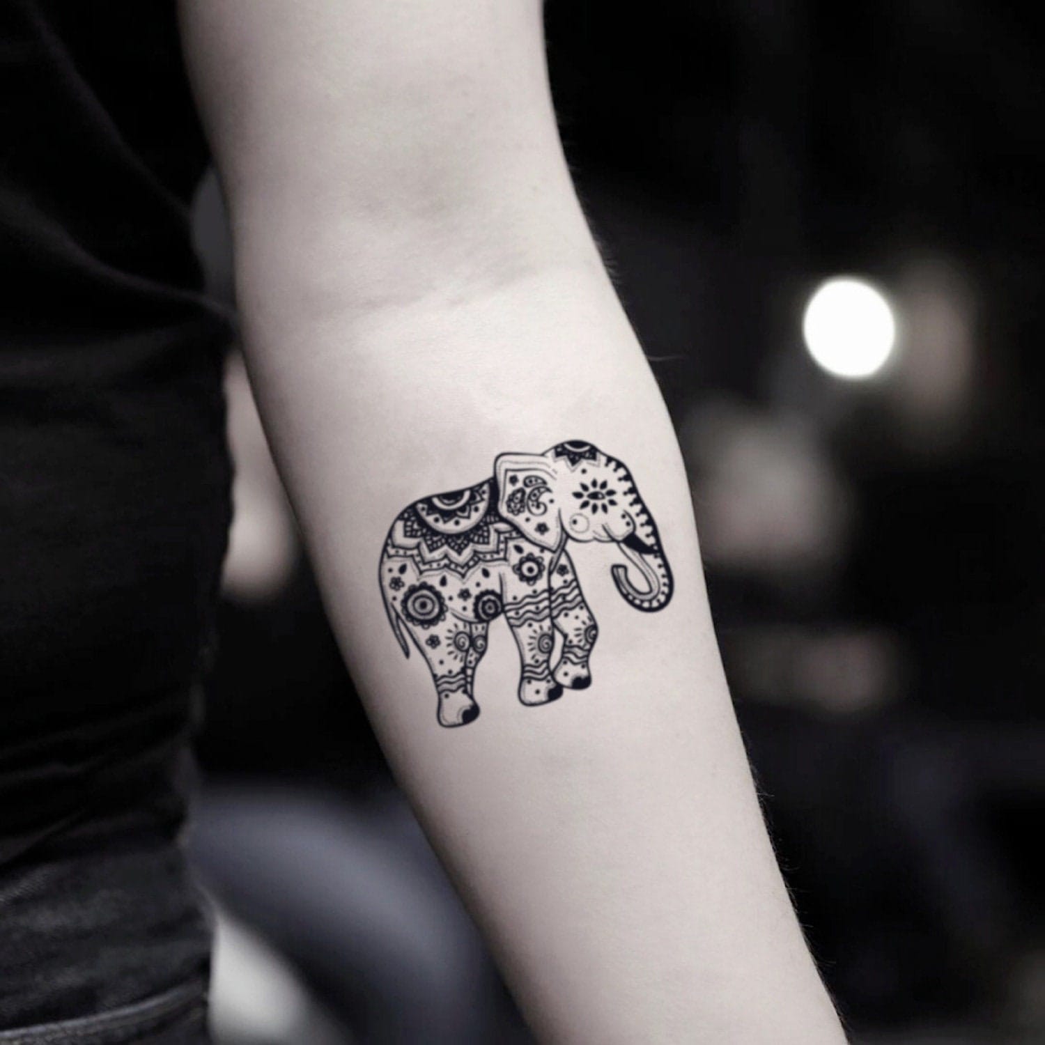 tribal elephant tattoo