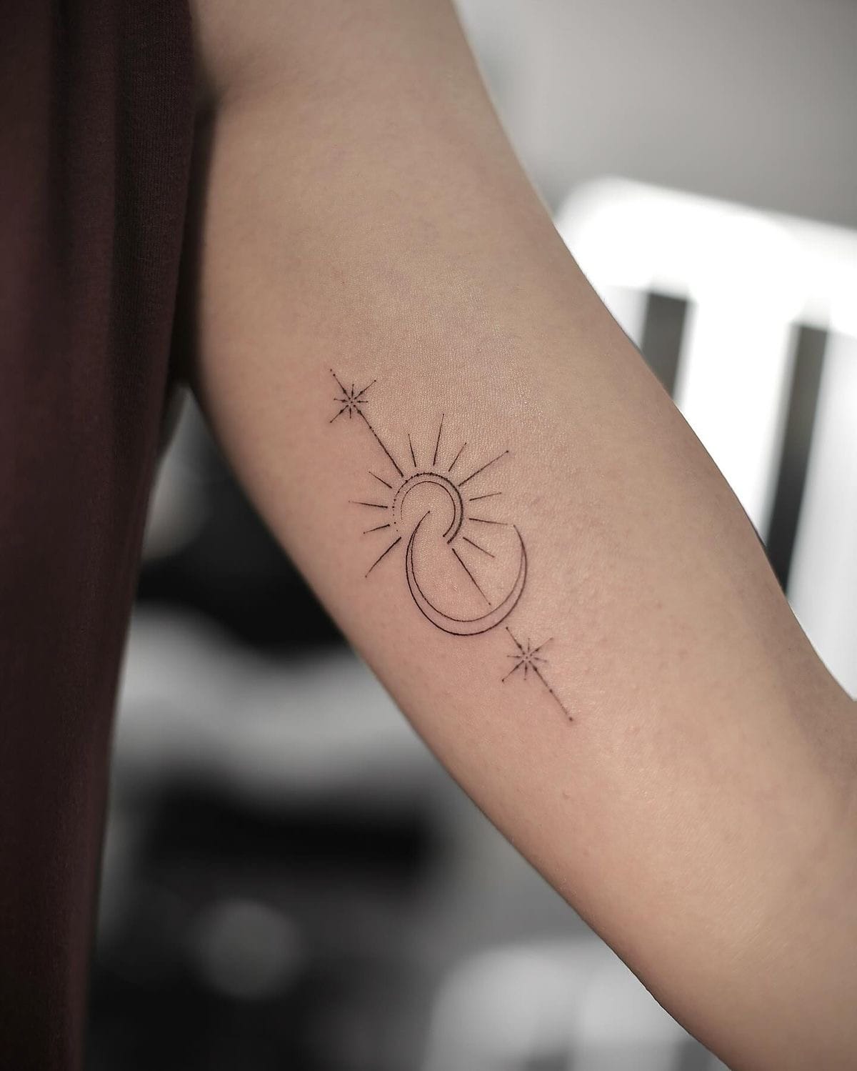 moon and sun tattoo
